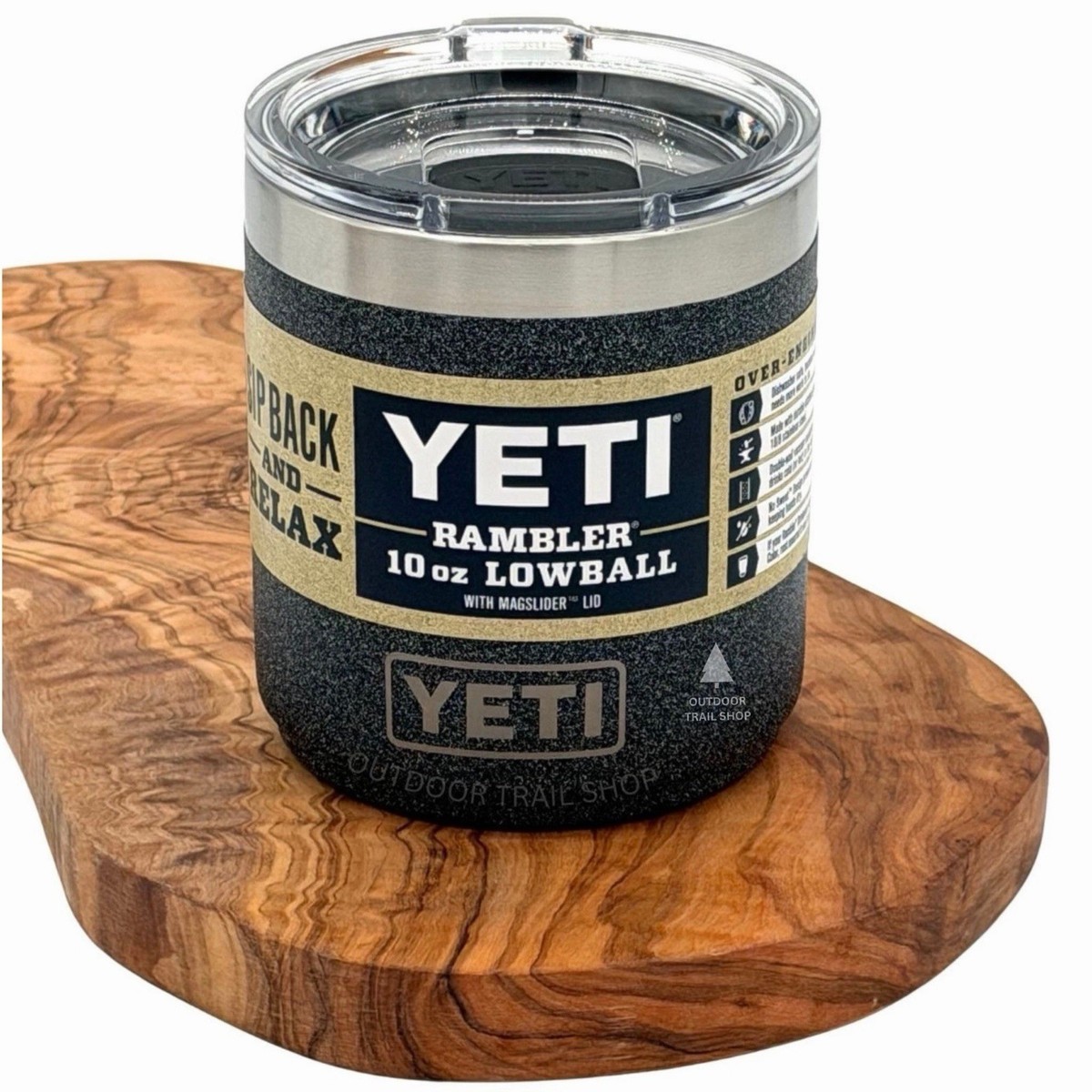 YETI Rambler 10 oz Lowball Black Stone Limited Edition Retired