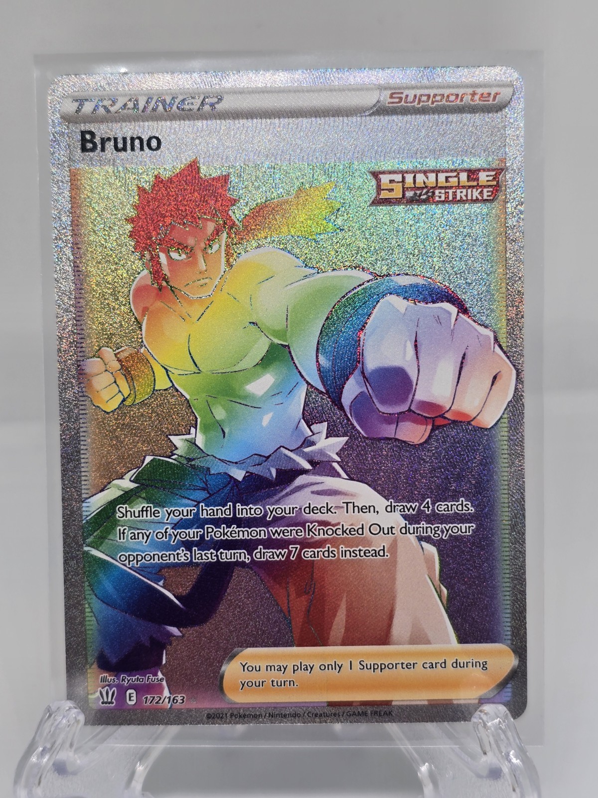 Bruno 172/163 (Secret) Battle Styles Near Mint Pokemon TCG
