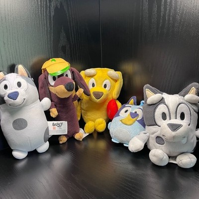 Bluey Moose Toys Plush Lot Lucky Snickers Muffin + Bluey Keychain