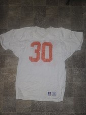 Mens 30 White Vintage Russel  s Mesh Football Jersey Size 46 1196