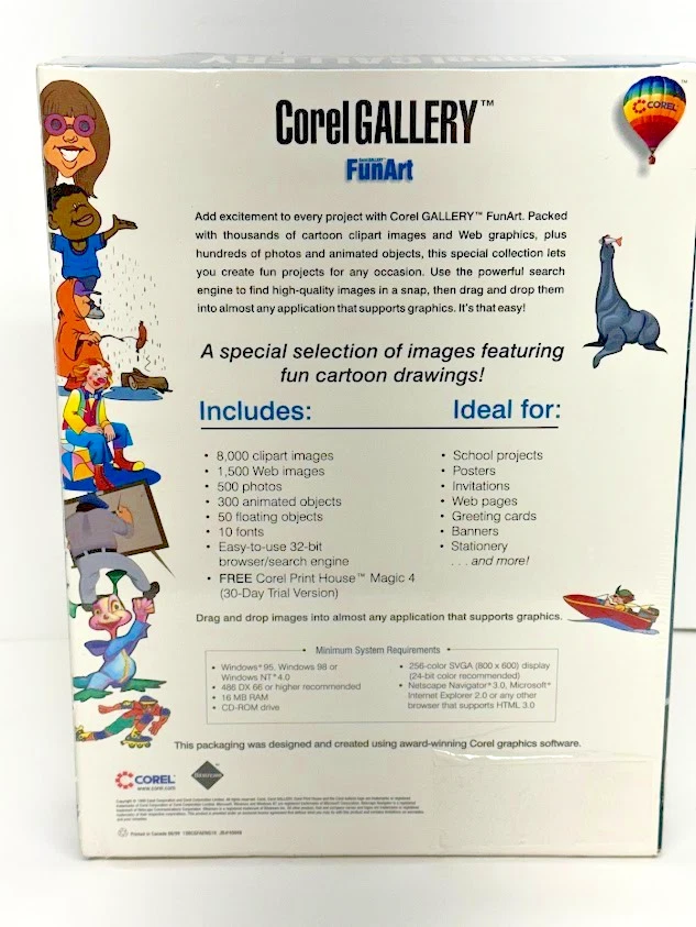 Corel Gallery FunArt Theme Pack Collection PC CD Clip Art Web Graphics Photos - Image 4 of 4