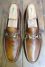 JOHNSTON & MURPHY Everett  Loafers  (Italian Collection) Medium Brown Mens 9.5M