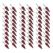 60Pcs 10mm 12mm Cone Shape Abrasive Flap Wheel 1/8" Shank For Grinder Drill 0.35 per gallon