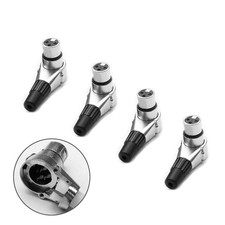 Pack of 4 Adjustable Positions Adapter 3 Pin XLR Female Right Angle Connector