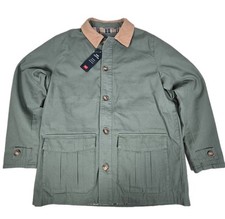 Cotton Traders Canvas Field Jacket Everglade Utility Coat Men's Large Khaki BNWT