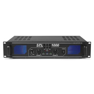 Skytec SPL 1000 PA Power Amplifier 1000W 2-Channel for DJ & Parties