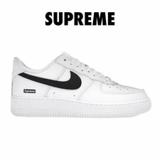 Nike Air Force 1 Low Supreme White Black Men's CU9225-102 New 6 Men  s