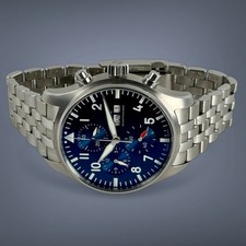 IWC Blue Pilots Chronograph Watch IW378004 - Complete Set with Box and Papers 6