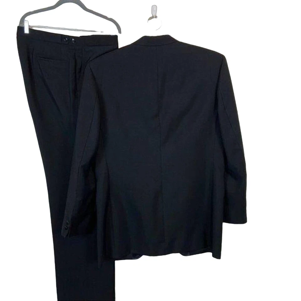 Peter Raney 套装 Worstead 羊毛燕尾服 Tux 男式复古定制男式 48 L 黑色 — 第 2/4 张图片