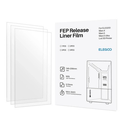 ELEGOO 3 PCS FEP Release Liner Film for ELEGOO Mars 4, Mars 5, Mars 5 Ultra