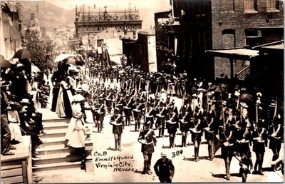RPPC Real Photo Postcard Virginia City Nevada Co. B Emmitt Guard # 384