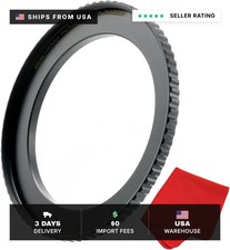 77mm to 82mm Step-Up Lens Adapter Ring for Filters, Made of CNC Machined Brass w