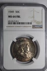 1949 Franklin Half Dollar MS64 FBL Toned NGC #011