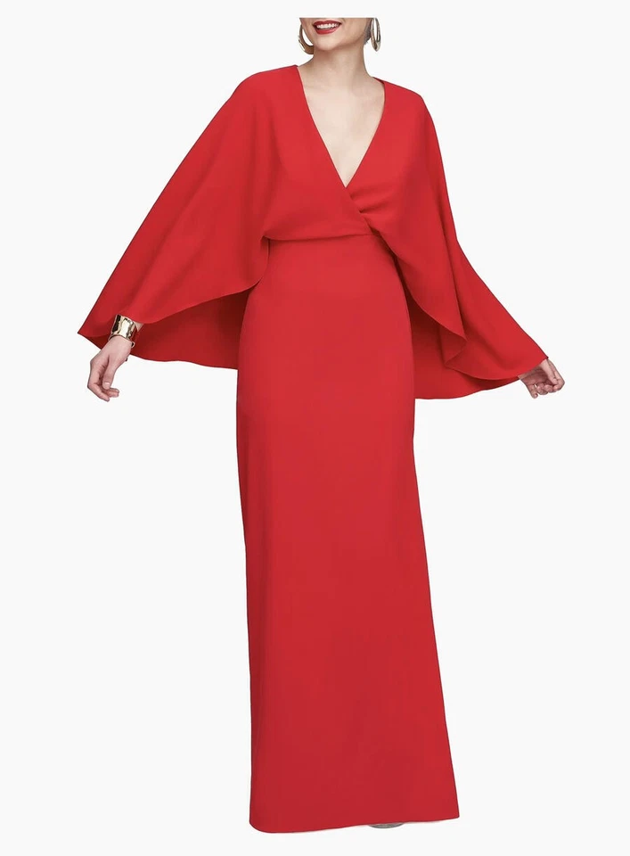 HALSTON Olaya Crepe Gown Size 8US MSRP $595 - Image 3 of 4