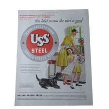 1946 US Steel - This Label Means the Steel Is Good - Vintage Print Ad