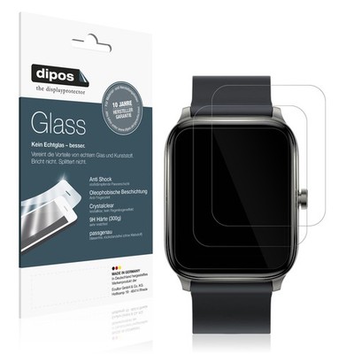 2x Schutzfolie für Haylou GST Smartwatch - Anti-Shock 9H Folie dipos Glass