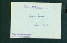 Occupazione alleata lettera corriere polizia - distretto di polizia contea di...