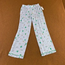 Old Navy Womens Petite X-Small Blue Green Christmas Tree Print Pajama Pant NWT