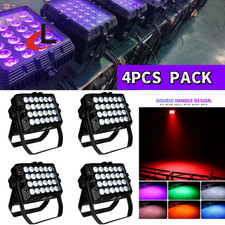 4pc/24x18W 6IN1 Waterproof Stage Light LED Floodlight IP65 City Color Wash Light