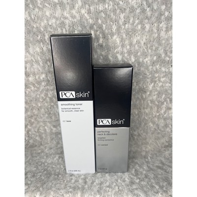 PCA SKIN Smoothing Toner and Perfecting Neck & Décolleté Cream set