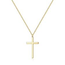 Cross Pendant Necklace for Women Girls, Dainty Gold Small Tiny Cross Necklace fo