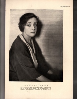 1917 Theater - Laurette Taylor / Emma Dunn Original print only
