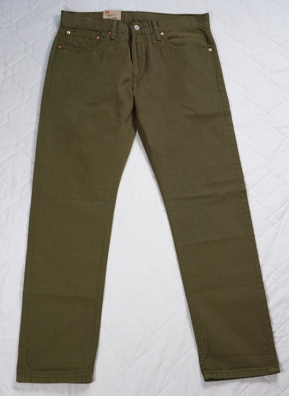 Mens 31/30 Olive Green 508 Regular Tapered Fit - New With Ta