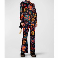FARM RIO Lily’s Garden Printed Flare Pants and shirt Size large NWT