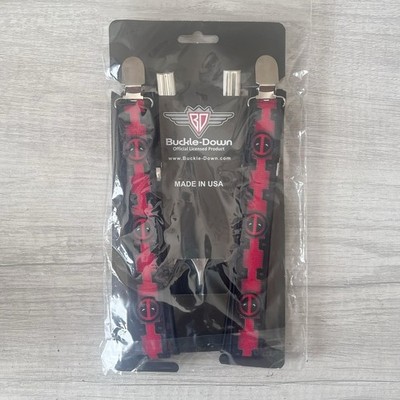 Buckle-Down Deadpool Suspenders Marvel Comics One Size NWT Made In USA