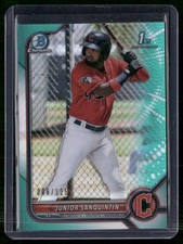2022 Bowman #BCP-80 Junior Sanquintin Chrome Prospects Aqua Refractors #/125