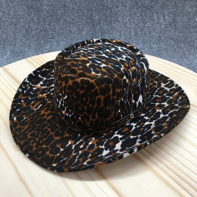 NR Hats Leopard Print Cowboy Hat Womens 7 1/8 Fitted Curved  display picture 1
