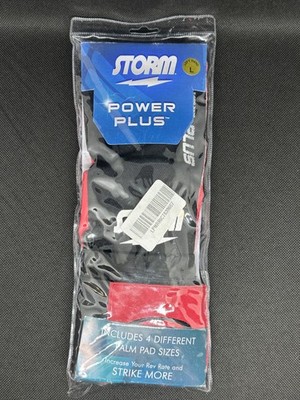 Storm Power Plus Bowling Glove Left Hand Large L Adjustable Wrist Strap Pads