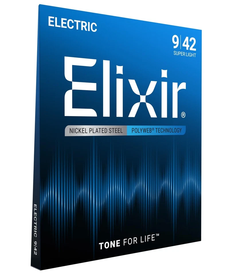 Cordes pour guitare électrique avec revêtement POLYWEB, Super Light - Photo 1/4