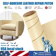 Self Adhesive Vinyl Faux Leather Fabric Repair Patch Kit for Couch Car seat Sofa