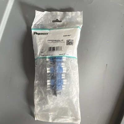 Panduit PAN-NET FAP6WBUDLCZ 6-Port LC Fiber Optic Patch Panel Adapter Panel Blue