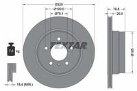 2X Bremsscheibe PRO Textar 92161103 FüR BMW X6 X5 E71 E70 F15 F16 E72 F86 F85