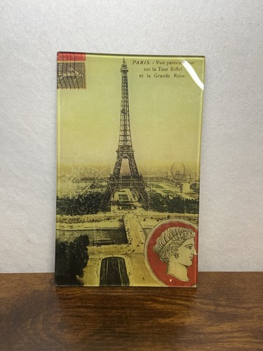 Rare Working Title by Soicher Marin 4x6 Clear Glass Paris Eiffel Tower