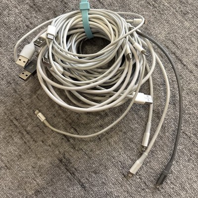 Lot Of 9 Lightning iPhone Cables - 6 & 4 Ft USB-A & USB-C MFi-Certified