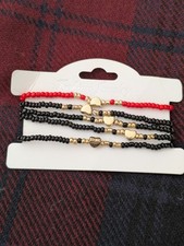 5X Elegant Bohemian Style Rice Beads Pile Colourful Bracelet.1 sized fit. 5.5cm
