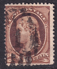 USA 1870 Jefferson 10 cent good used brown stamp