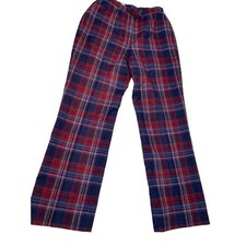 Vintage Pendleton Women's Plaid Wool Dress Pants Waist 28 Straight Leg Blue