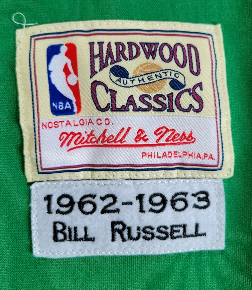 Bill Russell Boston Celtics #6 Mitchell & Ness Jersey Green Size XXL - Image 2 of 3
