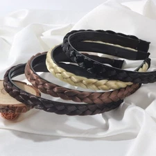 Womens Girls Braided Headband Synthetic Hair Plaited Head Hairband Plait Band