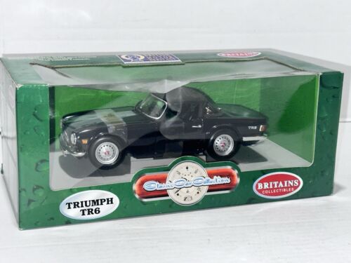 Coche diecast raro escala 1/18 Triumph Tr6 negro Gran Bretaña/ERTL # 7898 SIN USAR, EN CAJA - Imagen 15 de 15