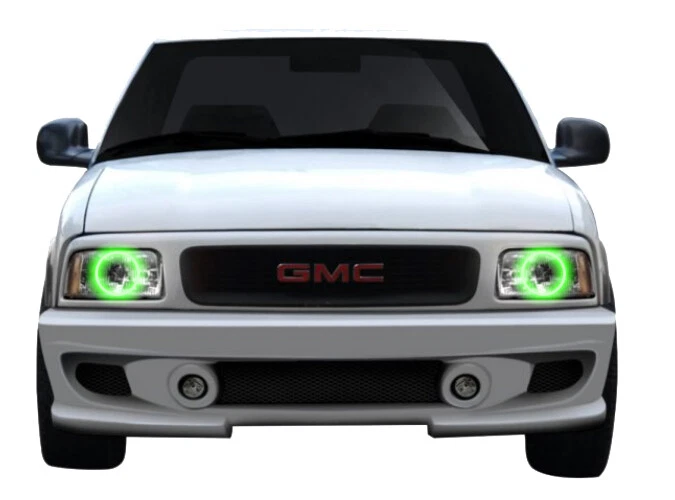 Kit de anillo halo LED cambiante multicolor RGB para faros GMC Sonoma 1994-1997 Foto 3 de 4
