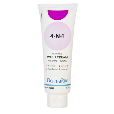 DermaRite 4-N-1 Cream Rinse-Free Body Wash Tube Fresh Scent 4 oz. 00208 24 Ct
