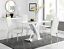 thumbnail 122 - ATLANTA 4 White High Gloss Chrome Dining Table and 4 Faux Leather Dining Chairs
