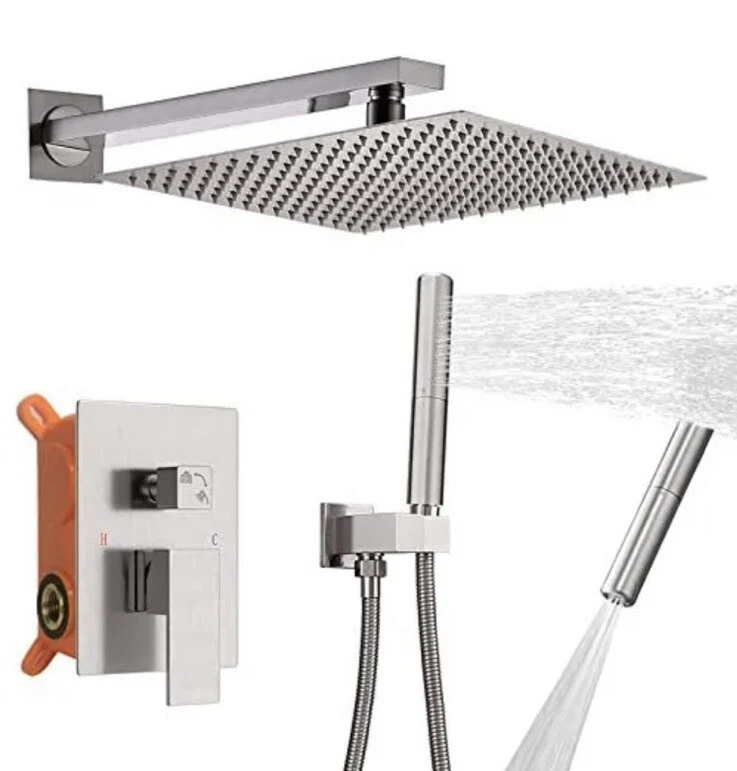 Hoimpro Shower System set with 12 Inch Bathroom Rain Mixer Shower Head