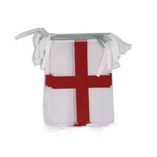 Double Sided Fabric St George Cross Bunting Flag 5m (16ft) England Football