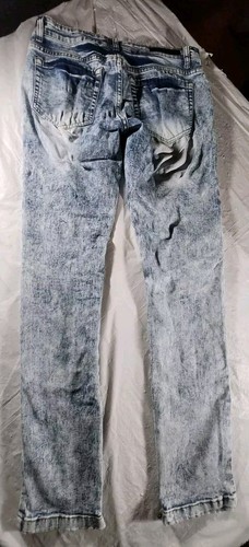 Buckle Black Skinny Flex Blue Distressed Denim Jeans Size 30 X 32 - Picture 13 of 15